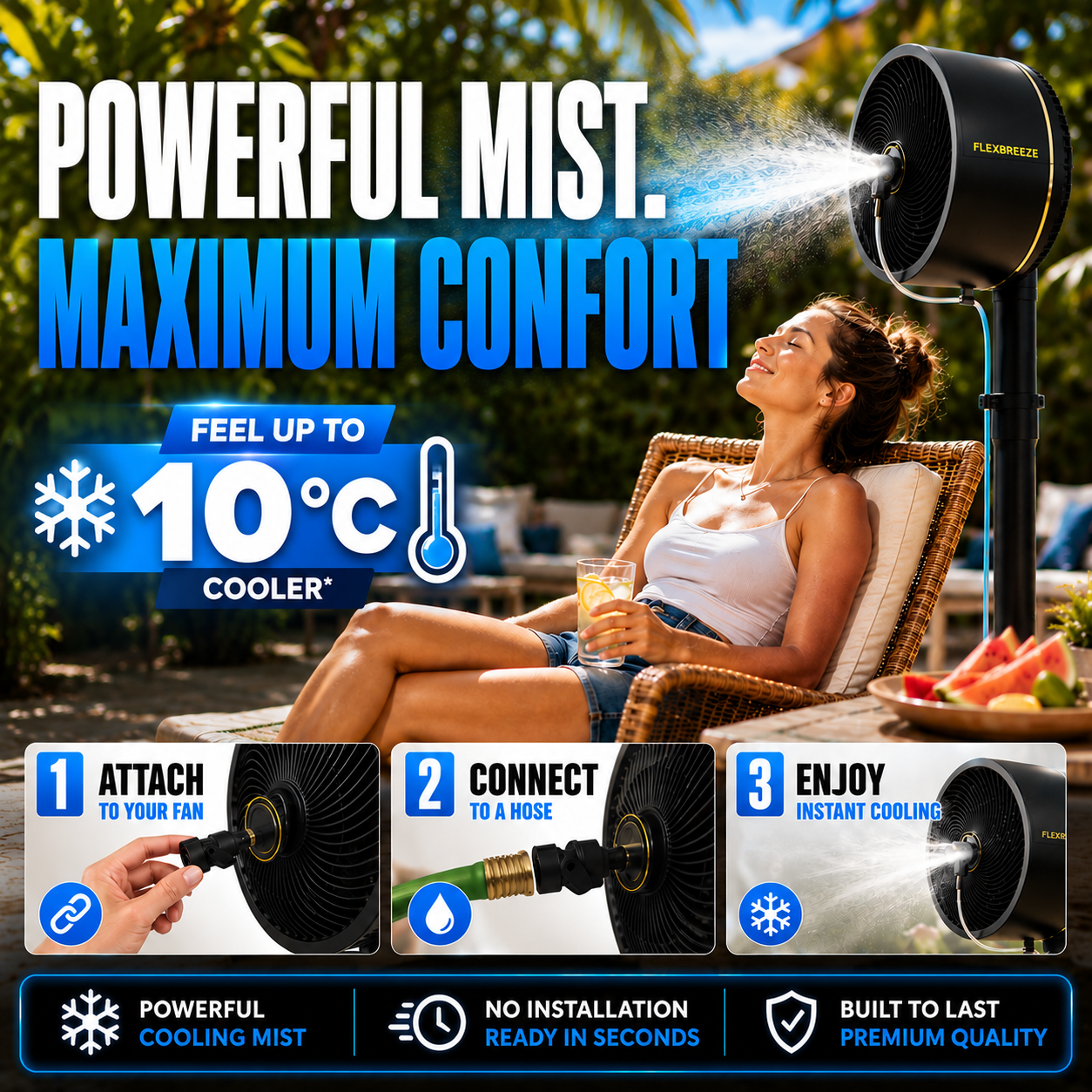 FlexBreeze – The Ultimate Indoor & Outdoor Cooling Fan