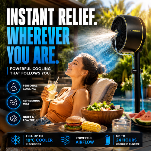 FlexBreeze – The Ultimate Indoor & Outdoor Cooling Fan