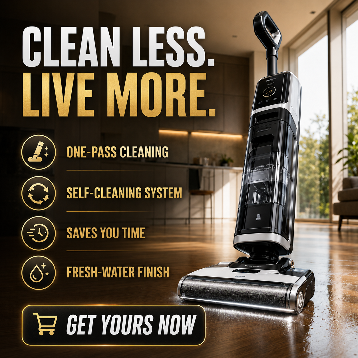 HydroClean Max Wet & Dry Vacuum Mop