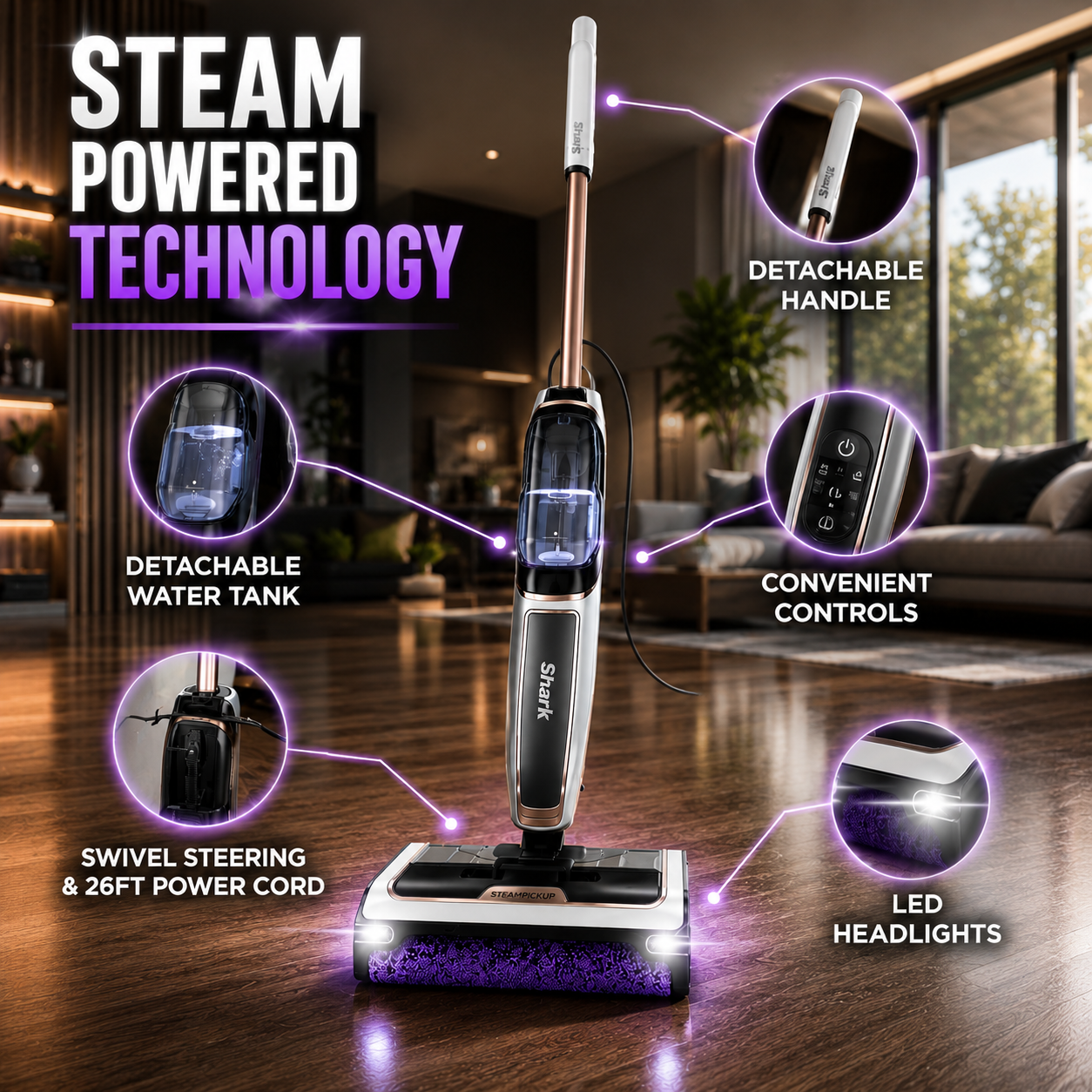 SteamSweep Pro 3-in-1 Floor Cleaner